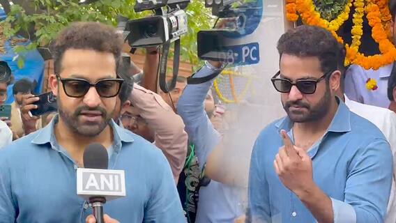 Jr NTR on Voting | Telangana Elections 2024లో ఓటు వేసిన ఎన్టీఆర్ | ABP Desam