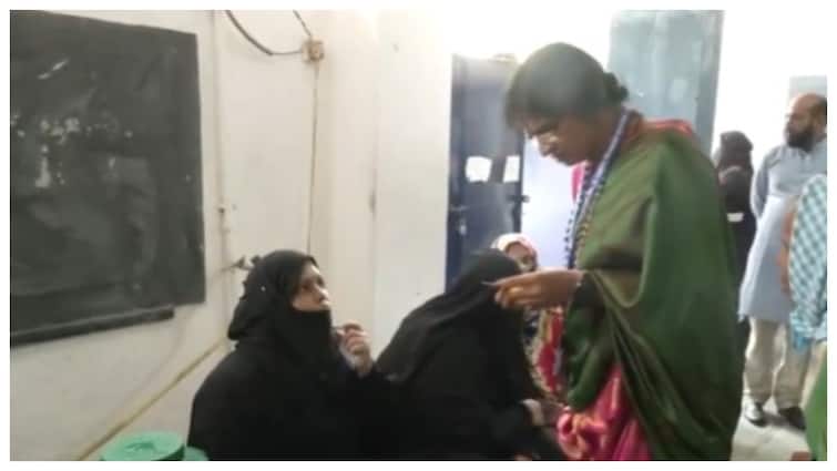 BJP's Madhavi Latha Caught On Camera Removing Women's Burqas To 'Check Identity', FIR Lodged