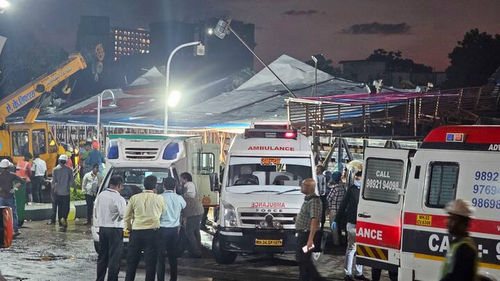 Ghatkopar Hoarding Collapse News: मुंबई के घाटकोपर इलाके में सोमवार (13 मई) को एक पेट्रोल पंप पर 100 फुट लंबा होर्डिंग गिरने से बहुत बड़ा हादसा हो गया.