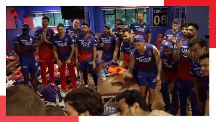 Virat Kohli and co engages in singing RCB enjoys five wins in a row IPL 2024 dressing room scenes go viral