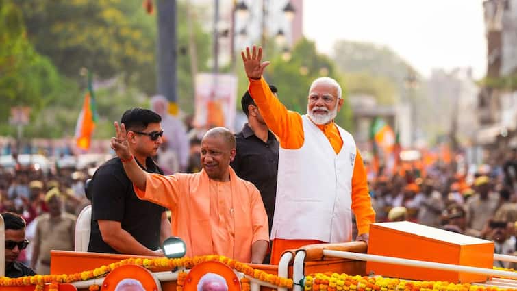 PM Modi Holds 6-Kilometre Roadshow In Varanasi Before Filing Nominations Watch Video Lok Sabha Elections 20 PM Modi Holds 6-Kilometre Roadshow In Varanasi Before Filing Nominations — WATCH