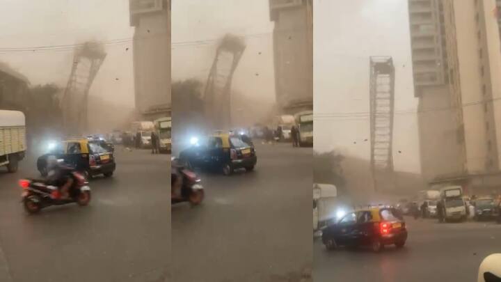 घाटकोपर परिसरात पेट्रोल पंवावर एक बॅनर पडल्यामुळे मोठी दाणादाण उडाली, या बॅनरखाली काही गाड्या अडकल्याने त्यांचं नुकसान झालं आहे.