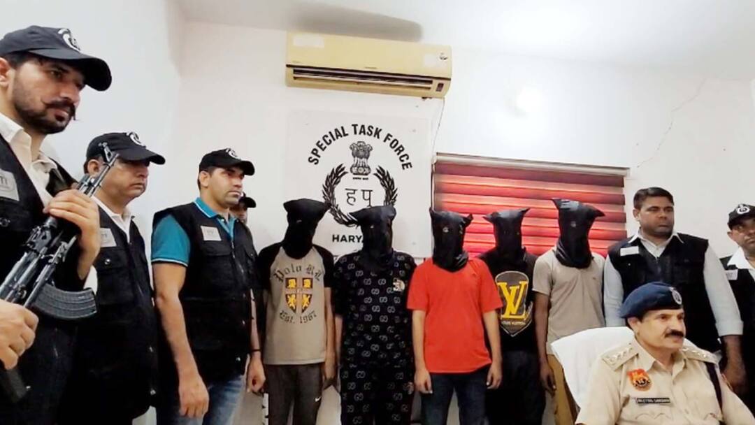 हरियाणा STF की बड़ी कार्रवाई, लॉरेंस बिश्नोई गैंग के 5 शूटर्स विदेशी हथियार के साथ गिरफ्तार Haryana STF Arrested Five sharp Shooters of Lawrence Bishnoi ann हरियाणा STF की बड़ी कार्रवाई, लॉरेंस बिश्नोई गैंग के 5 शूटर्स विदेशी हथियार के साथ गिरफ्तार