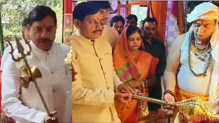 CM Mohan Yadav Hanuman and Lord Shiva Puja before Voting in Ujjain Lok Sabha Elections 2024 ann हनुमान जी को गदा और भोलेनाथ को त्रिशूल भेंट कर CM मोहन ने मांगा जीत का आर्शीवाद, फिर किया मतदान