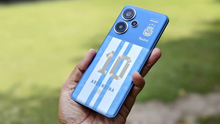 Redmi Note 13 Pro+ brings a special variant: a World Champions Edition in collaboration with FIFA World Cup winners, Argentina. Here’s a quick look. [Image credits: ABP Live/Nimish Dubey, Akriti Rana]