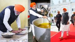 स्वत:च लाटली गोल चपाती, लंगरसेवाही दिली; डोक्यावर पगडी, मोदींनी गुरुद्वारात टेकला माथा