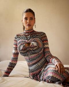 Esha Gupta Makes Fashion Statement In Long Zigzag-Patterned Dress, PICS