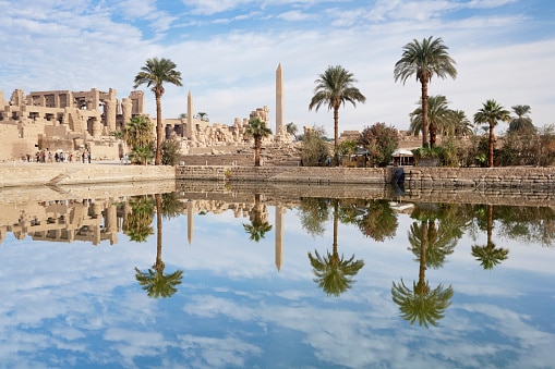 Temple of Amun-Re at the Temples of Karnak, Luxor, Egypt. (Source: Getty)
