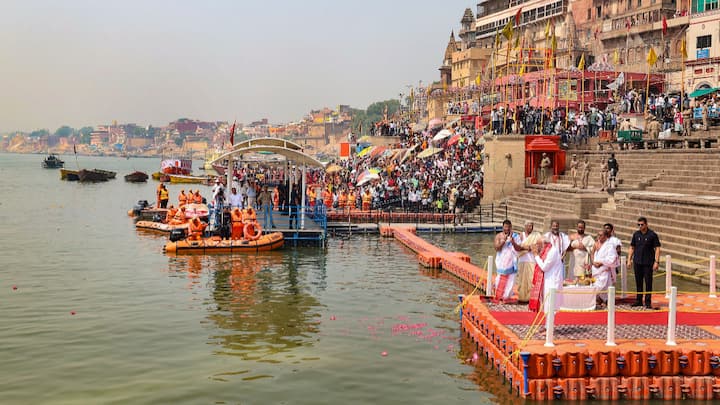 Prime Minister Narendra Modi is eyeing a hattrick from the Varanasi Lok Sabha constituency, a seat he won for the first time in 2014. He performed 'Ganga Poojan' before filing for his nomination.