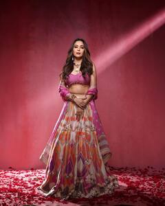 Madhuri Dixit Elevates Her Ethnic Fashion In Vibrant Lehenga, PICS