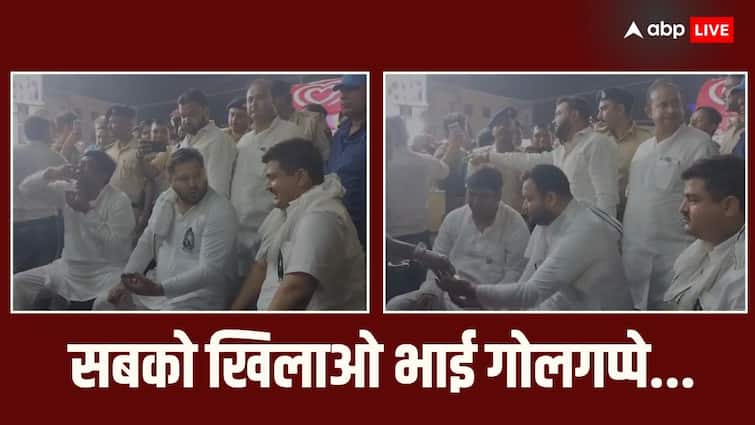 Bihar rjd leader Tejashwi Yadav and Mukesh Sahani eat Golgappa In maurya lok Patna ANN Bihar News: जब पटना में ठेले पर मुकेश सहनी के साथ गोलगप्पे खाने पहुंच गए तेजस्वी यादव, देखिए फिर क्या हुआ?
