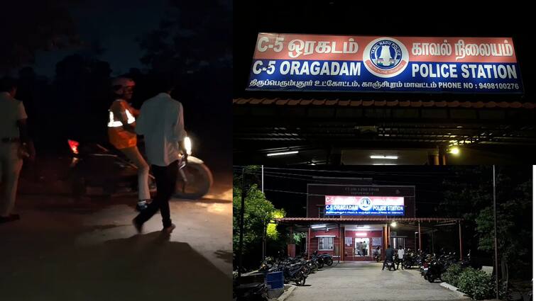 Kanchipuram crime Two people attacked police  drinking in a public place near Sriperumbudur - TNN விளையாட்டு மைதானத்தில் குடிக்க சென்ற போலீஸ் - பீர் பாட்டிலால் தாக்கிய இளைஞர்கள் ?