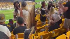 स्टेडियम में दर्शकों के बीच झड़प, लड़की ने मारा तमाचा फिर लड़के न जड़ डाला घूसा; देखें वीडियो