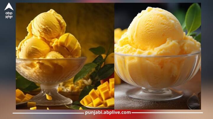 Mango Ice Cream: ਗਰਮੀਆਂ ਦੇ ਵਿੱਚ ਬੱਚੇ ਠੰਡੀਆਂ ਚੀਜ਼ਾਂ ਖਾਣ ਦੀ ਫਰਮਾਇਸ਼ ਕਰਦੇ ਰਹਿੰਦੇ ਹਨ। ਇਸ ਲਈ ਅੱਜ ਤੁਹਾਨੂੰ ਦੱਸਾਂਗੇ ਕਿਵੇਂ ਘਰ ਦੇ ਵਿੱਚ ਮੈਂਗੋ ਆਈਸ ਕਰੀਮ ਨੂੰ ਤਿਆਰ ਕੀਤਾ ਜਾ ਸਕਦਾ ਹੈ।