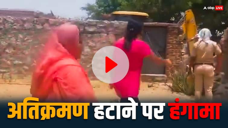 Rajasthan High Court After order administration police Jalore to remove 440 houses pasture land ann Watch: हाई कोर्ट के आदेश के बाद जालौर में मकानों और बाड़ों को हटाने पहुंचा प्रशासन, ग्रामीणों ने जताया विरोध