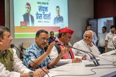 अखिलेश यादव और अरविंद केजरीवाल की प्रेस वार्ता में जमकर चले जुबानी तीर, BJP पर बरसी सपा- AAP