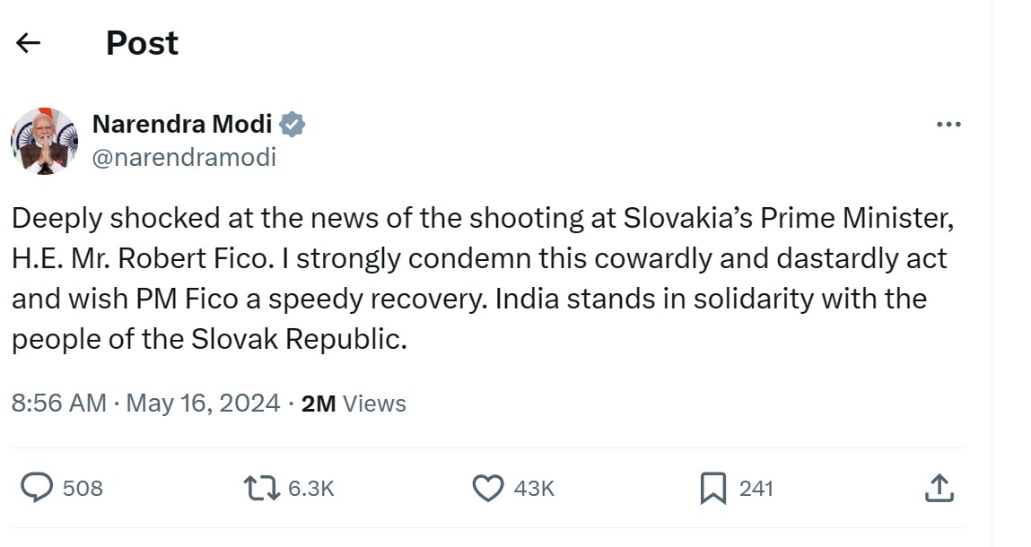 Slovakia PM: அதிர்ச்சிக்குள்ளாக்கும் ஸ்லோவாகியா பிரதமரின் துப்பாக்கிச் சூடு வீடியோ: பிரதமர் மோடி கண்டனம்