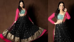 Anchor Sreemukhi : శ్రీముఖి బ్లాక్ లెహంగాలో ఎంత అందంగా ఉందో చూశారా? ఔట్​ఫిట్​ కూడా నైస్​గా ఉంది కదూ