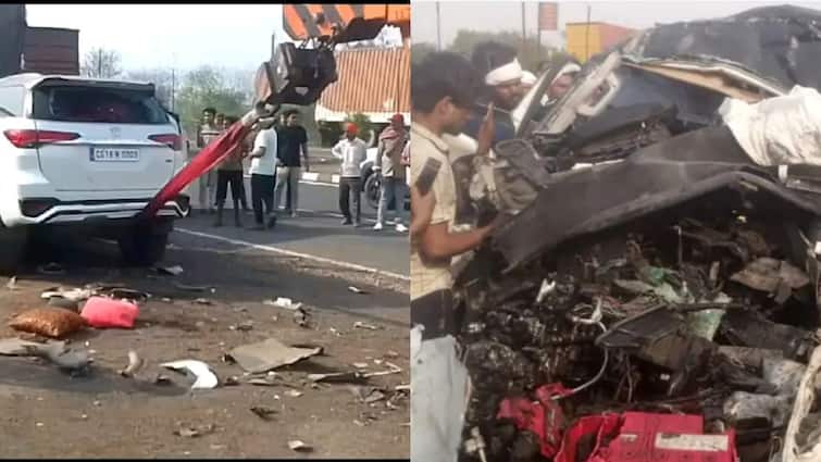 Sagar Road Accident family was going from Raipur to Haryana three died son seriously injured ann सागर में खड़े ट्रक में जा घुसी कार, पति- पत्नी और एक बच्ची की मौत, बेटा गंभीर