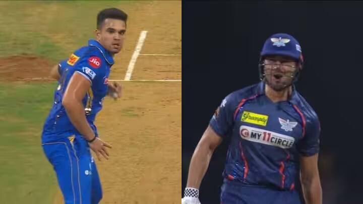 arjun-tendulkar-threatens-marcus-stoinis-reaction-during-mumbai-indians-lucknow-super-giants-match-mi-vs-lsg-ipl-2024 Watch: ચાલું મેચમાં અર્જુન તેંડુલકરનો પિત્તો ગયો,જાણો કોને આપી દીધી ધમકી, જુઓ વીડિયો