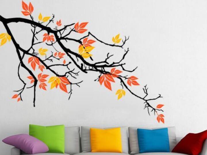 6. Whimsical wall decals: Bring fun and creativity to your kids' room with bright and cheerful wall decals. These stickers are simple to put on and take off, making it easy to change the decor whenever you like. (Image source: Pinterest/ Home Decor Ideas)
