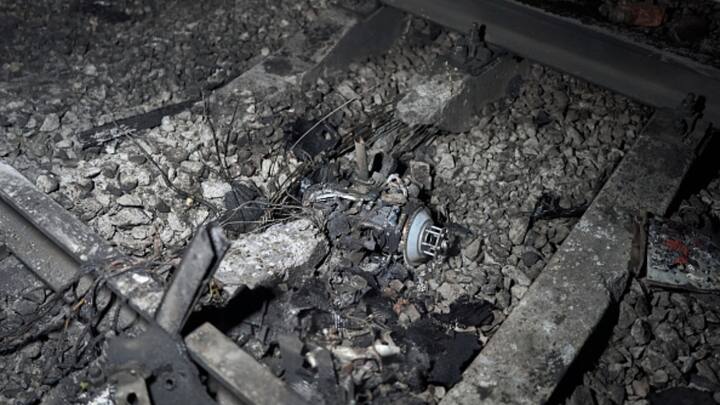 Remains of the engine after a Shahed-136 unmanned kamikaze drone attack on the railway infrastructure in Kharkiv, Ukraine. An air raid alert lasted more than 16-and-a-half hours, public broadcaster Suspilne said - the longest alert since Russia invaded Ukraine in February 2022. (Photo: Getty)