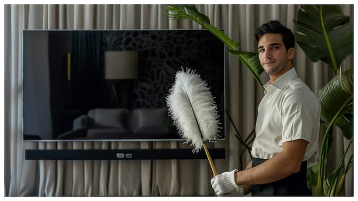 माइक्रोफाइबर कपड़ा : सबसे पहले, माइक्रोफाइबर कपड़ा लें. यह कपड़ा नाजुक स्क्रीन के लिए सबसे अच्छा होता है क्योंकि यह खरोंच नहीं करता. स्क्रीन पर जमी धूल को हल्के हाथों से पोंछ लें.