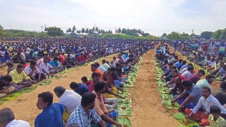 Samabandhi non-vegetarian party attended only by men festival 125 கிடாய், 2600 கிலோ அரிசி:  ஆண்கள் மட்டும் கலந்து கொண்ட அசைவ விருந்து!