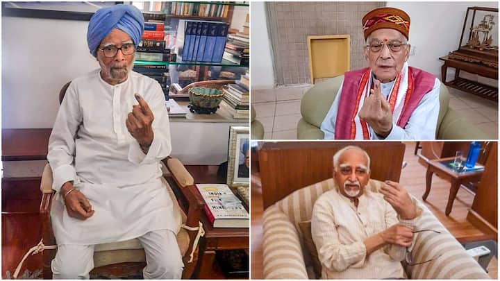 LS Polls: Ex-PM Dr Manmohan Singh, former vice president Mohammad Hamid Ansari, former deputy PM LK Advani, and former Union minister Dr M.M Joshi have cast their votes using the home voting facility.