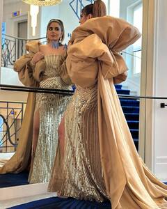 Cannes 2024: 'Taarak Mehta' Actor Deepti Sadhwani Stuns In Thigh-High Slit Gold Sequin Gown