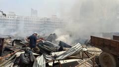 गुरुग्राम में झुग्गी झोपड़ियों में लगी भीषण आग, सामान जलकर राख