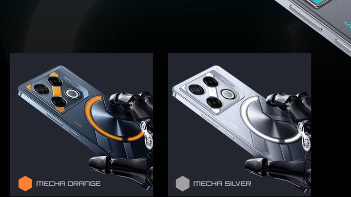 Infinix GT 20 Pro स्मार्टफोन Mecha Blue, Mecha Orange और Mecha Silver कलर में मिलने वाला है. स्मार्टफोन के डिस्प्ले की बात करें तो इसमें आपको 6.78 इंच की AMOLED स्क्रीन 1080 x 2436 रिज़ॉल्यूशन के साथ मिलने वाली है.