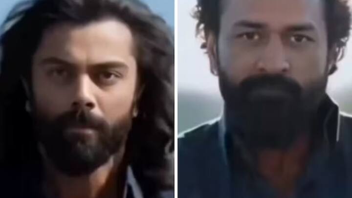 फैंस ने विराट कोहली और महेंद्र सिंह धोनी के किरदार को एनिमल के रणबीर कपूर और बॉबी देओल के किरदार में बड़े ही शानदार तरीके से फिट किया है. सोशल मीडिया पर तस्वीरें खूब वायरल हो रही हैं.