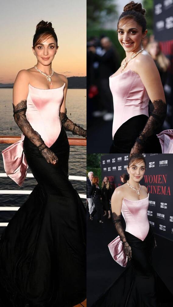 पिंक–ब्लैक ड्रेस पहन कान्स में कहर ढाती दिखीं कियारा