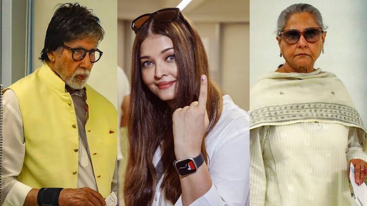 Amitabh Bacchan Jaya Bacchan Aishwarya Rai Bachchan casted vote in Loksabha Election 2024 Amitabh-Jaya-Aishwarya: মুম্বইতে ভোট দিলেন অমিতাভ-জয়া, একসঙ্গে দেখা গেল না ঐশ্বর্য্যকে