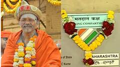 EVM मशीनला हार घालणे शांतीगिरी महाराजांना भोवणार;  गुन्हा दाखल होण्याची शक्यता, वरिष्ठ अधिकाऱ्यांनी मागवली माहिती