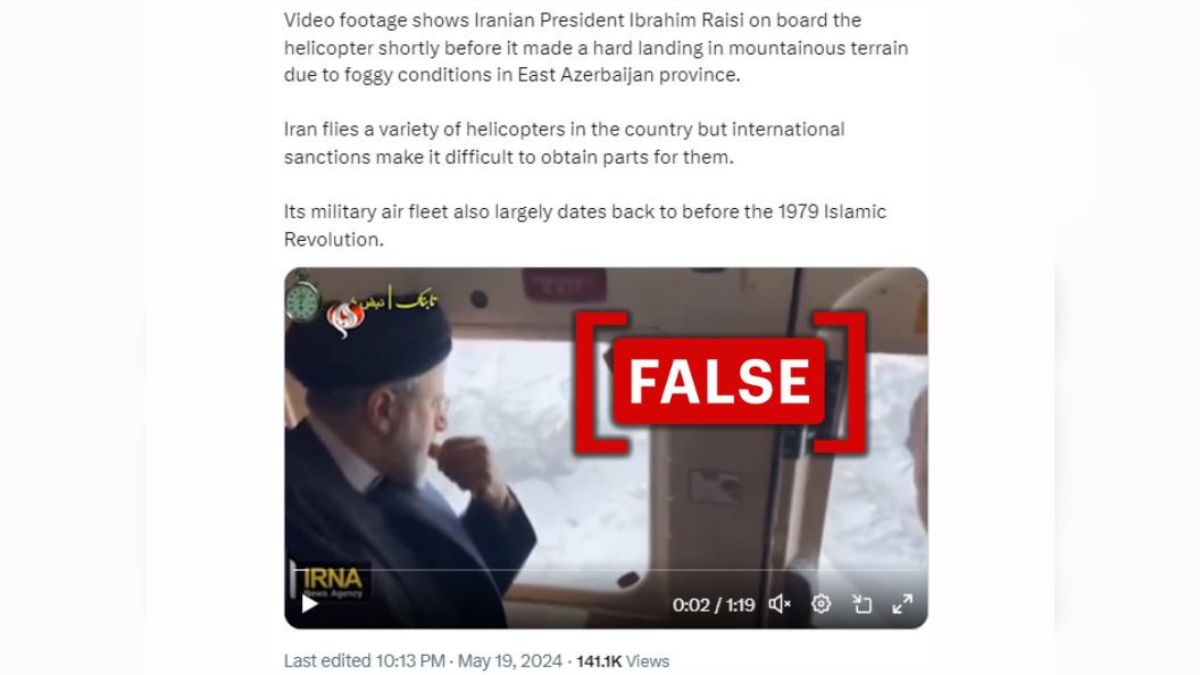 Fact Check: Old Footage Of Iranian President Raisi Shared As ‘Minutes' Before His Fatal Helicopter Crash