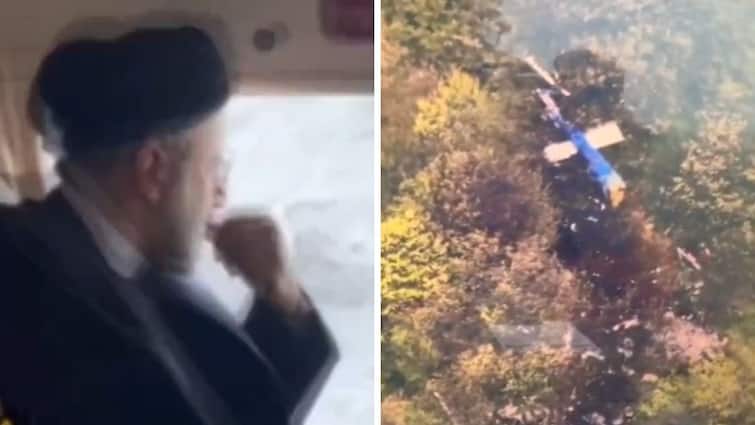 Iran president Ebrahim Raisi helicopter crash Video Shows Moments Before Iranian President Ebrahim Raisi's Helicopter Crashes