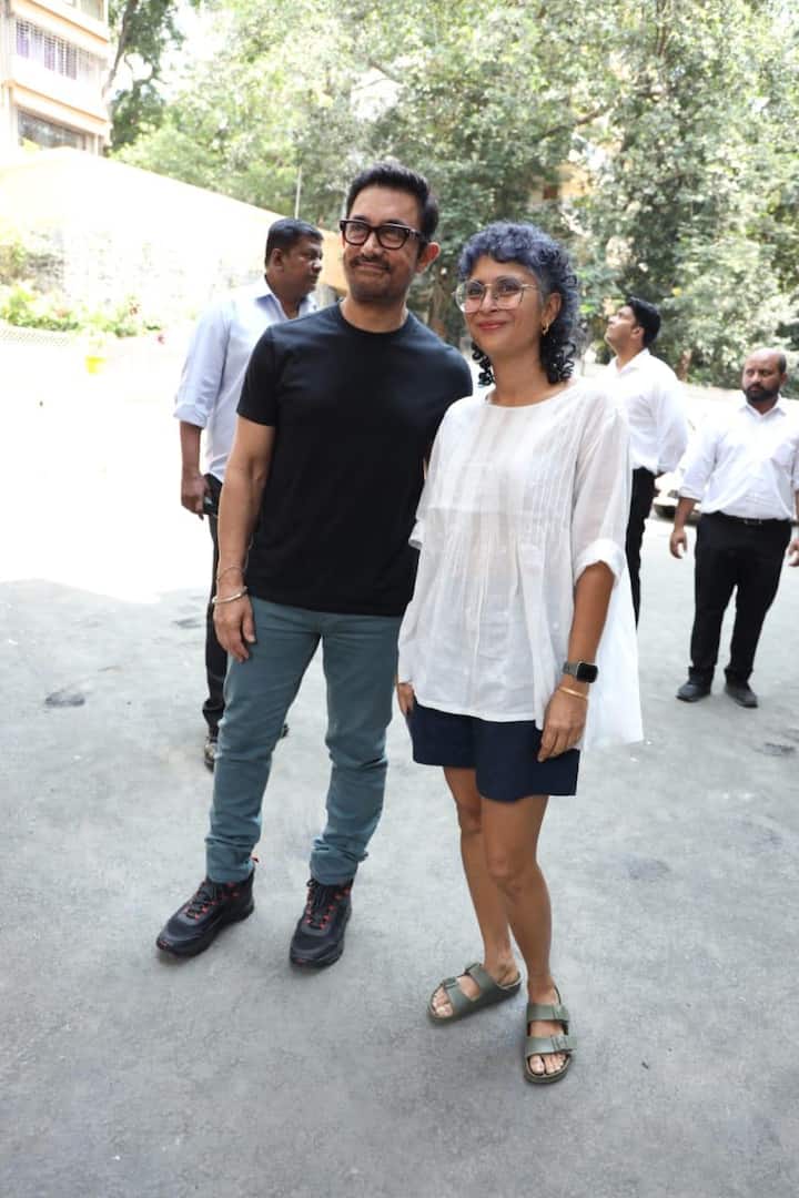 Aamir Khan and Kiran Rao came together to cast their votes.