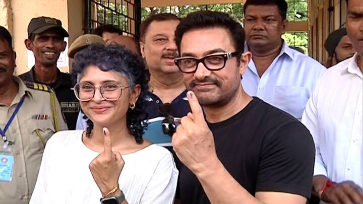 आमिर खान (Aamir Khan) : बॉलिवूड अभिनेता आमिर खानने किरण रावसोबत मतदानाचा हक्क बजावला आहे.