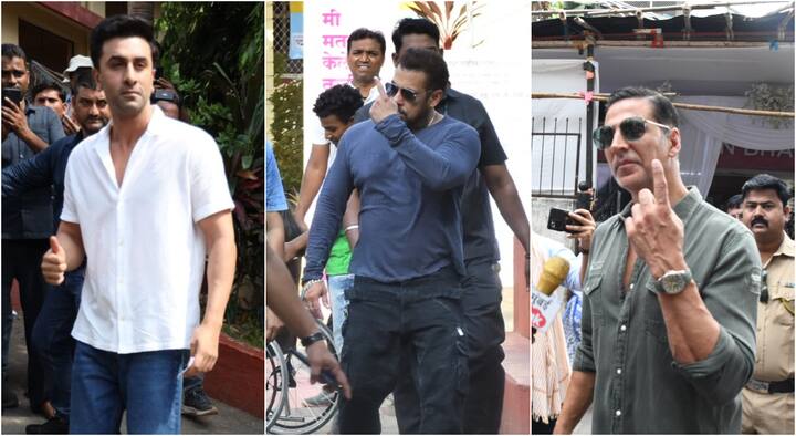 Bollywood Celebs Cast Their Vote: ముంబైలో బాలీవుడ్ సెలబ్రిటీలు పలువురు ఈ రోజు తమ ఓటు వేసి, బాధ్యతాయుతమైన దేశస్తులమని అని చాటి చెప్పారు. కొంత మంది హీరోలు సోలోగా వచ్చి ఓటు వేశారు. వాళ్లెవరో చూడండి.