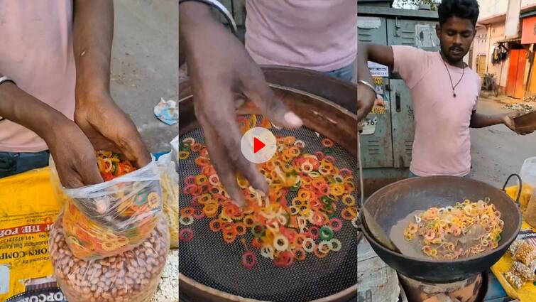 sand fried food Indian street food called Phulki fried by a man for fitness freak people watch video Video: तेल में नहीं रेत में भूनकर बना दिए कचरी पापड़, फिटनेस फ्रीक लोगों को खूब पसंद आएगा ये तरीका
