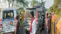 ट्रक से टकराई कवर्धा पुलिस की एक के बाद एक 3 गाड़ियां, हादसे में आरक्षक की मौत, 4 जवान घायल