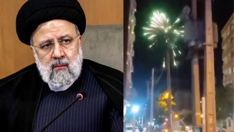 Iran President Raisis death has sparked off fireworks celebrations Iran: అధ్యక్షుడు రైసీ మృతితో ఇరాన్‌లో సంబరాలు, క్రాకర్స్ కాల్చుతూ కేక్‌లు కట్‌ చేస్తూ వేడుకలు