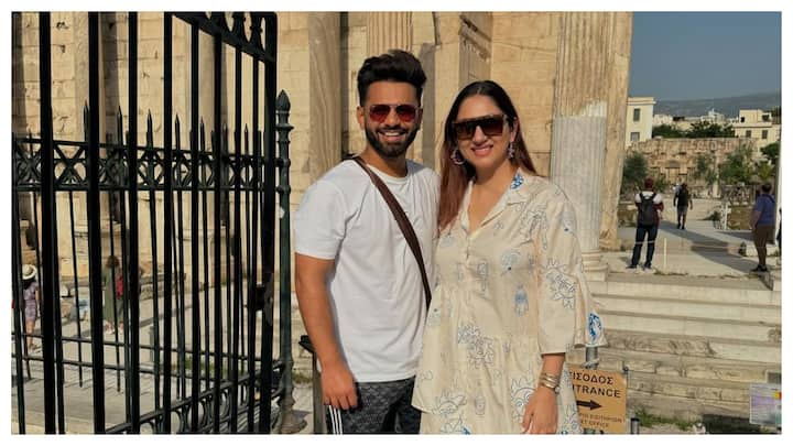 Actress Disha Parmar on Monday shared a peek into her vacation to Athens, Greece, along with her husband-singer Rahul Vaidya.
