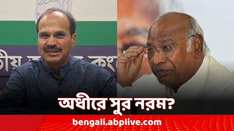 Lok Sabha Election 2024 Mallikarjun Kharge lauds Adhir Ranjan Chowdhury as Combative Soldier Mallikarjun Kharge on Adhir Chowdhury: 'উনি আমাদের লড়াকু সৈনিক', অধীর প্রসঙ্গে কি সুর নরম করলেন খাড়গে ?