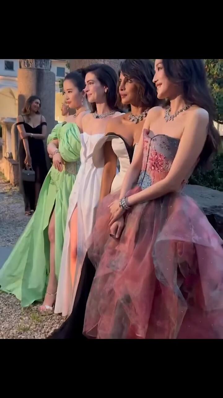 Priyanka was seen laughing and chatting with Anne, Liu Yifei, and Shu Qi while they got their pictures clicked.