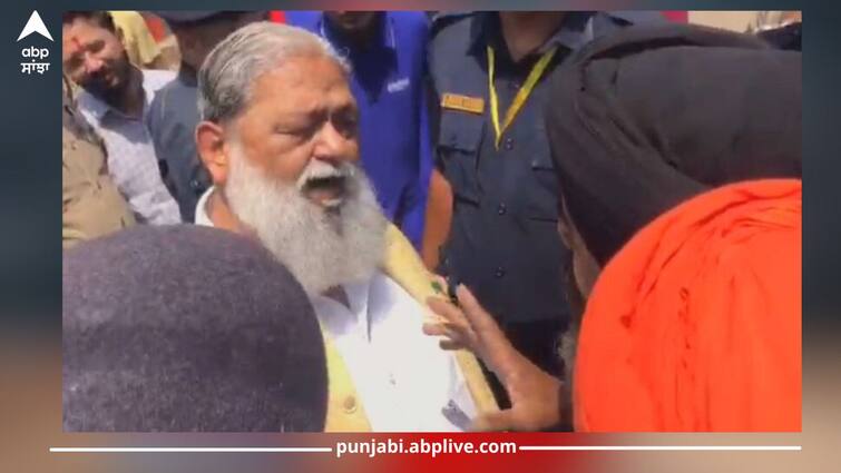 Anil Vij Stopped In Ambala By Farmers, he says- 'On whose orders bullet has fired, I was Home Minister, I take responsibility' Anil Vij: ਕਿਸਾਨਾਂ ਨੇ ਹਰਿਆਣਾ 'ਚ ਅਨਿਲ ਵਿੱਜ ਨੂੰ ਘੇਰਿਆ, ਹੱਥ ਜੋੜ ਕੇ ਕਿਹਾ- 'ਗੋਲੀ ਜਿਸ ਦੇ ਵੀ ਹੁਕਮ 'ਤੇ ਚੱਲੀ ਹੋ, ਮੈਂ ਗ੍ਰਹਿ ਮੰਤਰੀ ਸੀ, ਮੈਂ ਜ਼ਿੰਮੇਵਾਰੀ ਲੈਂਦਾ ਹਾਂ'