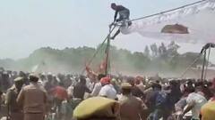 Chaos Erupts At Akhilesh Yadav Rally In Azamgarh. Chairs Broken, Police Step In — WATCH