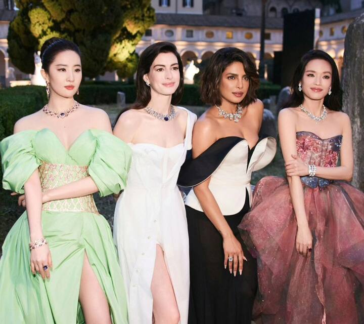 Priyanka Chopra also posed for photos with Anne Hathaway, Liu Yifei, and Shu Qi at the event.